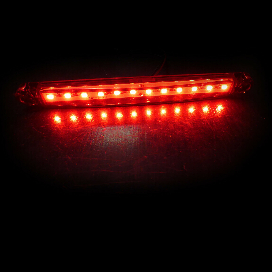 1 брой ЛЕД LED Червен Диоден Маркер Габарит Токос със 12 светодиода за камион ремарке бус ван каравана платформа 24V MAR873
