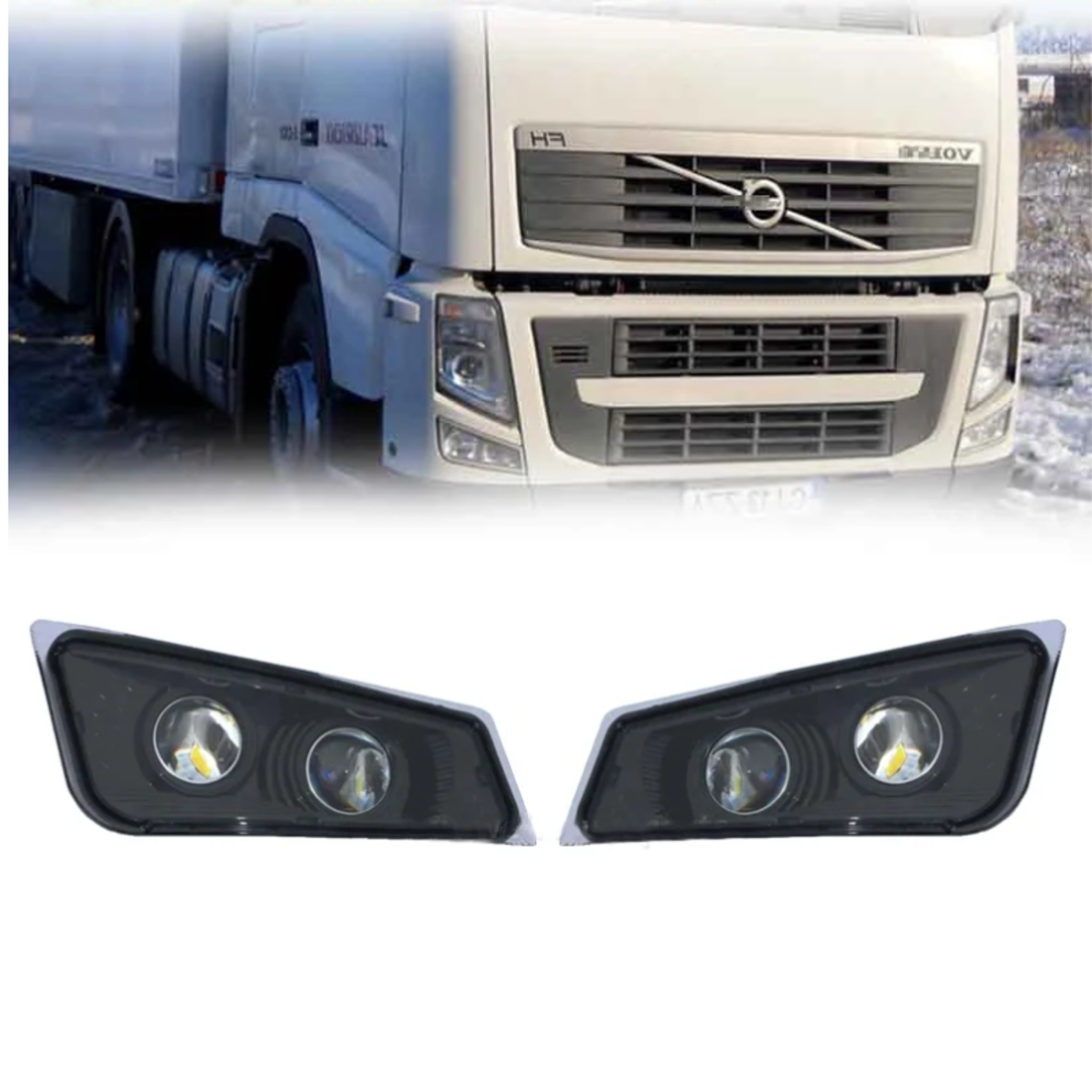 Ляв LED халоген, фар за мъгла за VOLVO FH3 / FM3 OEM: 21297918, 21297911, 21035692