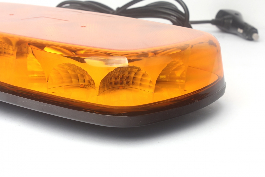 Оранжева 12-24V Лед Led Аварийна Сигнална Лампа Маяк Буркан с Магнит 35W За Пътна Помощ Платформа и др.