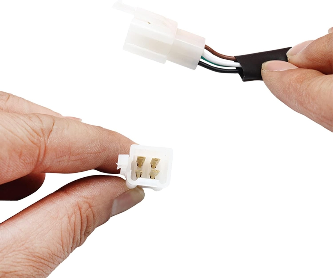 Маска с LED Фар за мотор, мотоциклет Оранжева с къси и дълги светлини - Универсален модел за ENDURO / Trail / Streetfighter