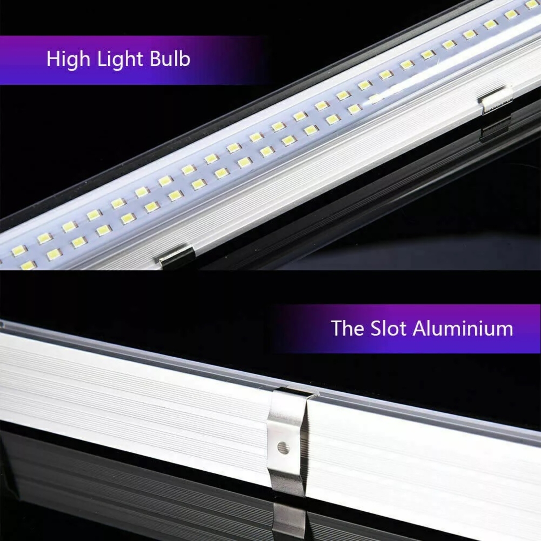 LED Лампа бяла светлина 72 LED, 12V, 6500K, 33 см – Алуминиев корпус, с кабел и букса за свързване
