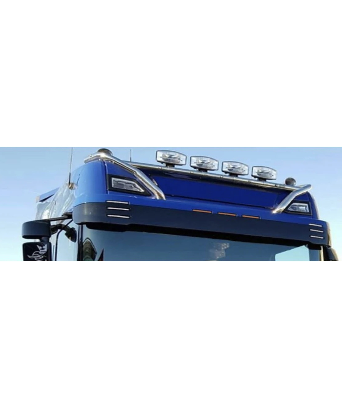 1бр преден габарит маркер LED светлини за сенник 24V за Скания Scania R S G 2016+ с букса бяла светлина + конектор