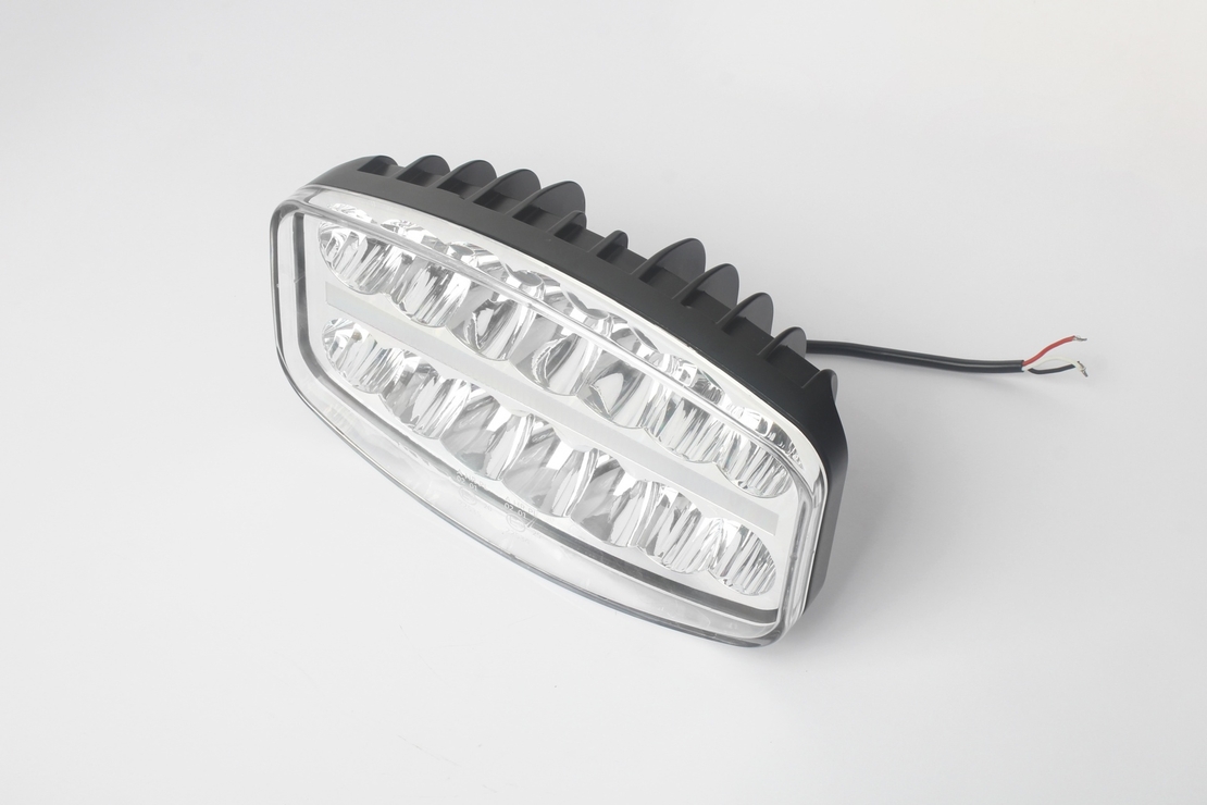 80W LED Лед Фар Халоген С Три Функции Неон ефект Бяло-Жълто/Оранжево Neon 24,5см x 13,9см 4100lm 12V - 24V E-Mark Подходящ За DAF MAN Scania Volvo Iveco и др.