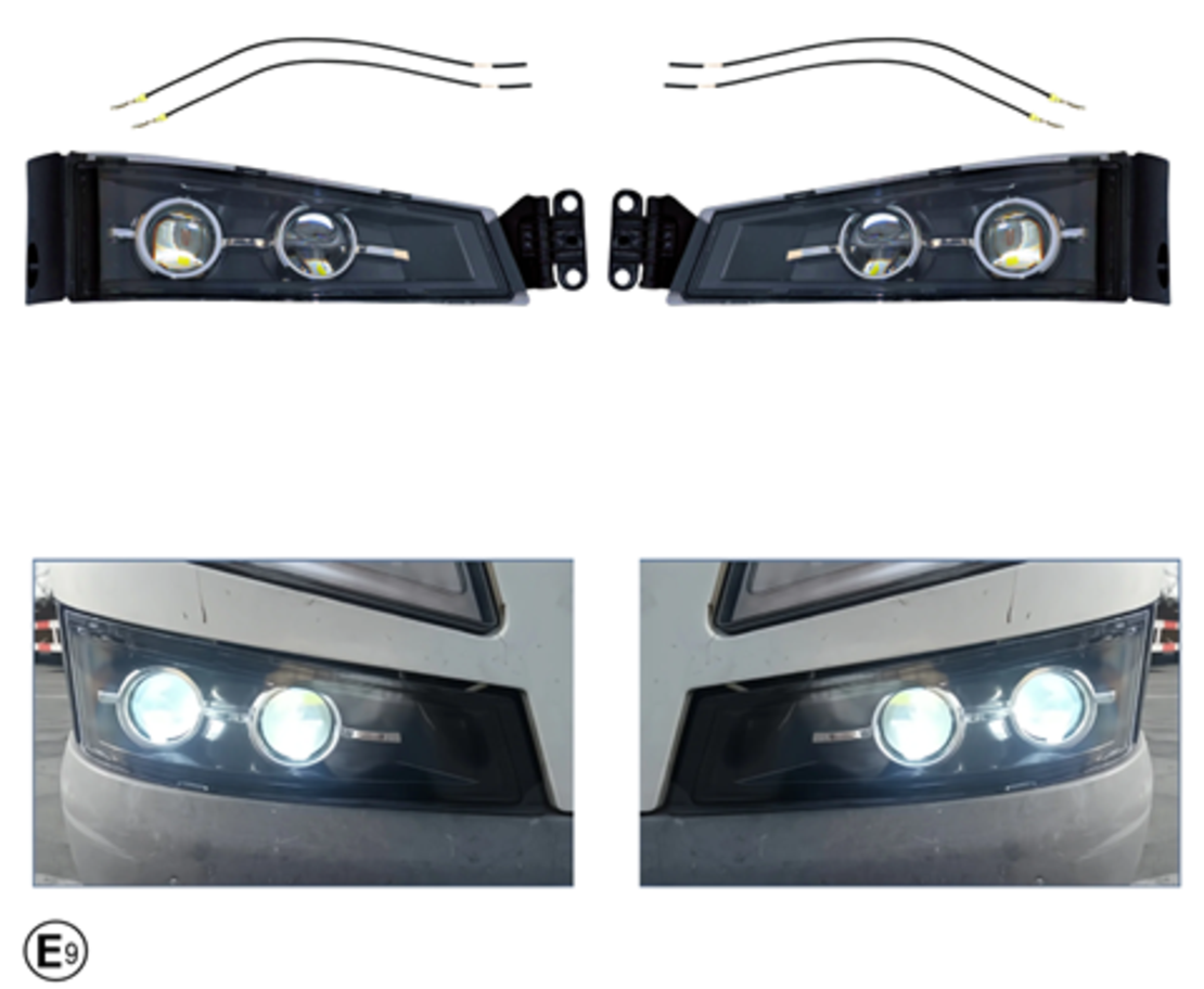 Комплект LED халогени, фарове за мъгла с двойна лупа за VOLVO FH4 / FM4 (2013–2019)