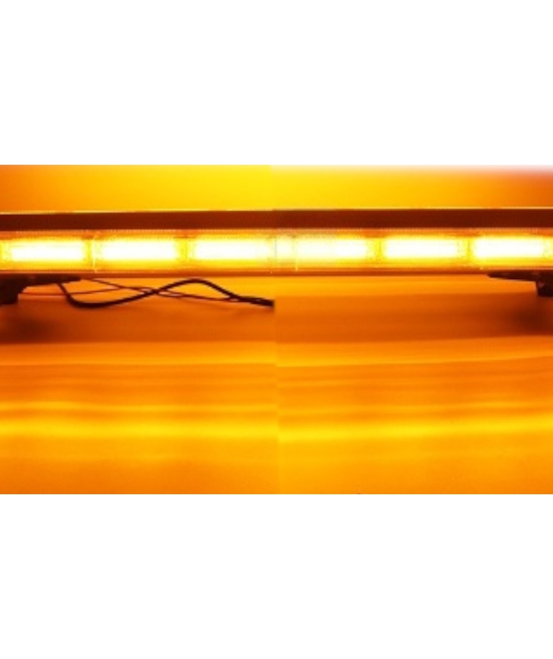 Мощна аварийна сигнална лампа 98 см LED ЛЕД блиц маяк буркан лед бар 12-24V със 16 режима на работа жълта за пътна помощ платформа снегорин багер бус ван и др.