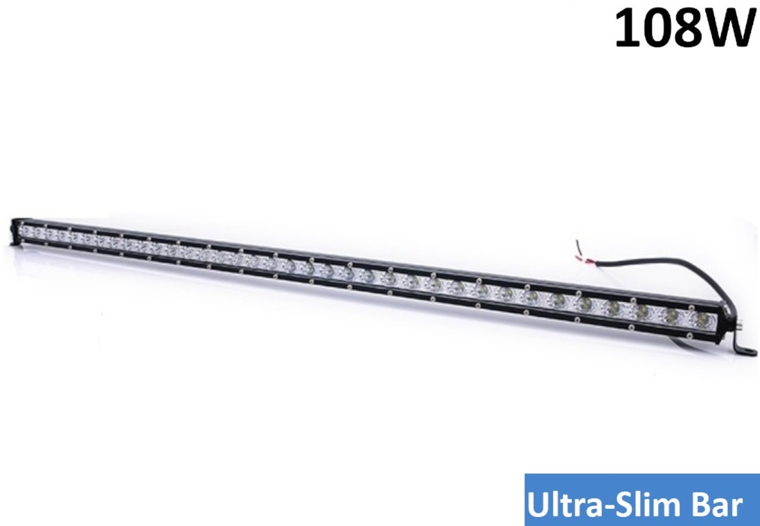 97см 108W Едноредов Мощен Диоден LED Лед Бар Ултра Тънък Халоген Лампа Прожектор 12V 24V за Автомобил АТВ Джип 4х4 Offroad Камион и др.