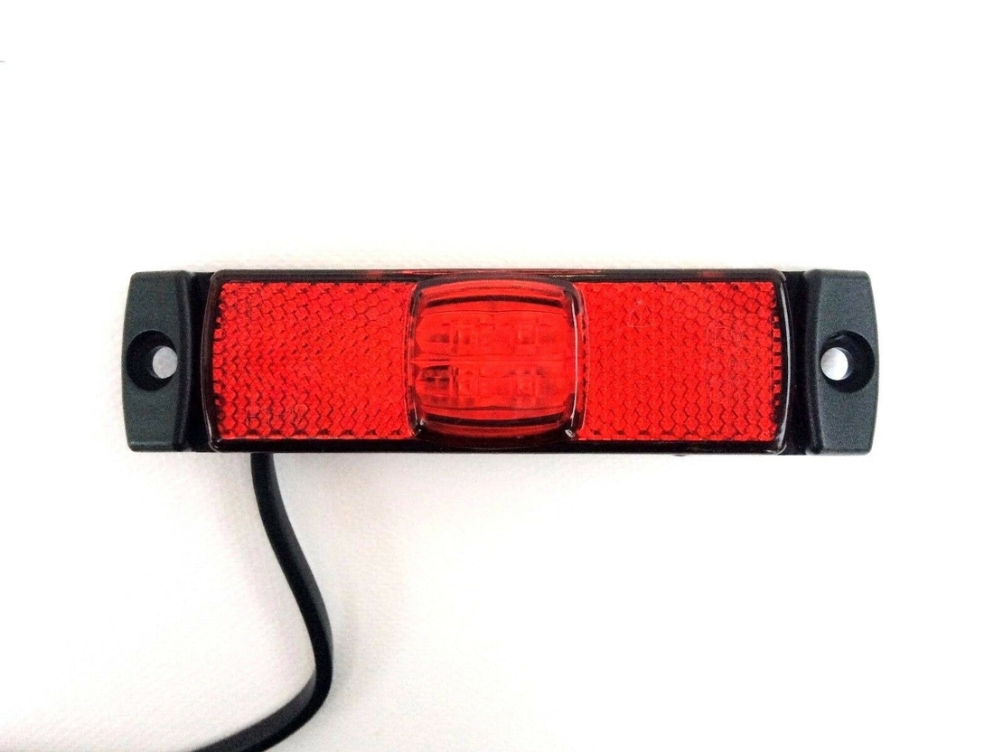 LED ЛЕД Светодиоден Червен Водоустойчив Габарит Маркер Fristom Е-Mark 12V-24V 130mm x 32mm x 14.5mm