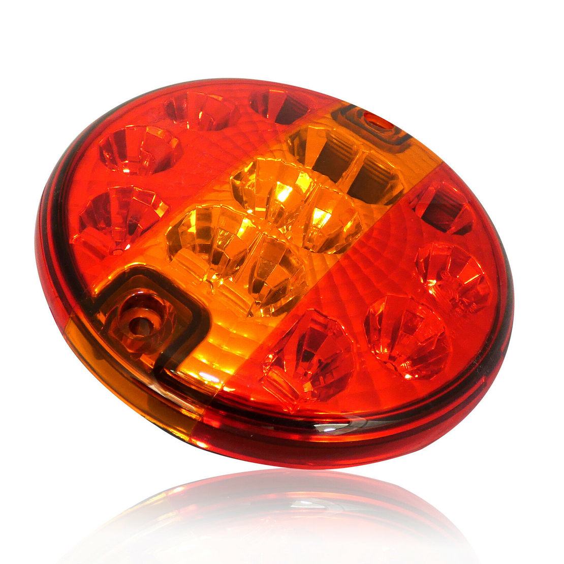 LED Лед Диоден Стоп Тип Хамбургер, Тънък Slim , Ø14cm, 12V-24V, За Камион, Ремарке, Бус , Каравана, Кемпер