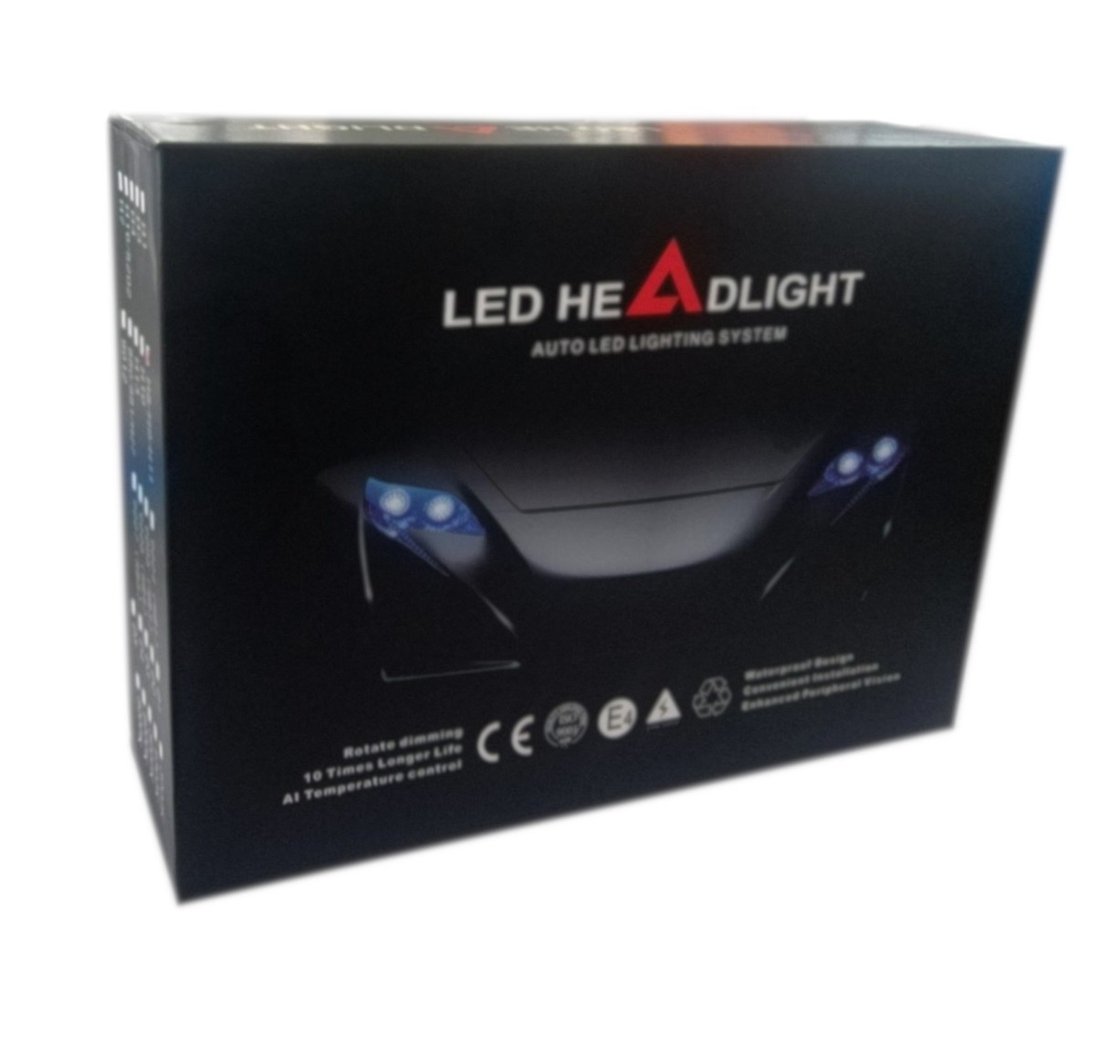 Комплект 3D CSP LED ЛЕД диодни крушки H7 Х7 12V 100W 20000lm за фарове Canbus без грешки 360° градуса
