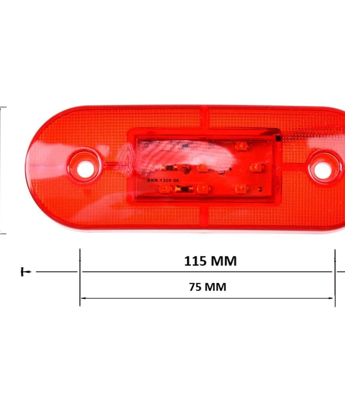 12V ЛЕД LED Червен дииоден маркер габарит токос със 9 светодиода за ремарке бус ван каравана платформа и др.