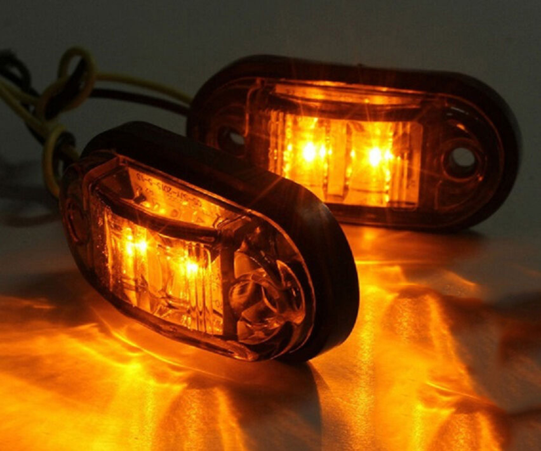 1 Брой 24V Оранжев Led Лед Диоден Маркер Габарит Токос - За Бусове Камиони Ремаркета