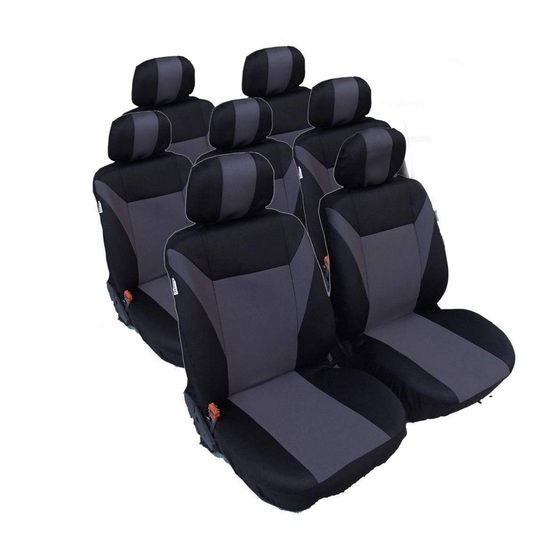 Калъфи тапицерия за VW Touran, Sharan, Ford Galaxy, Citroen C8, Peugeot 307SW, Citroen C4 Grand Picasso, Peugeot 806, 807, Сив