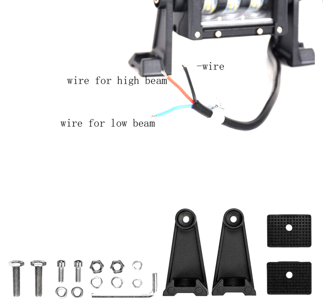 9D 27 СМ Led Bar Лед Бар Hi/Lo Къси Дълги Водоустойчив Удароустойчив 12V 24V 3840 LМ 48W С Лупи Off-Road Лед Бар За Джип ATV