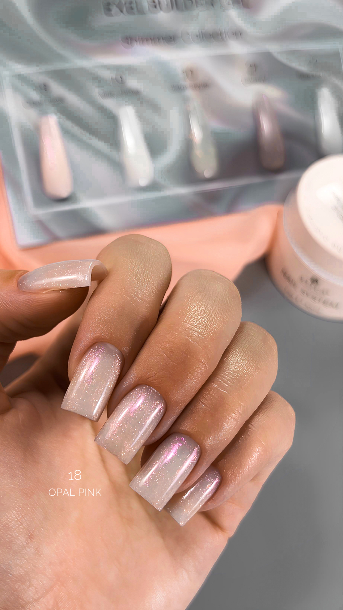 Exel builders gel Opal pink shimmer 18 30 ml