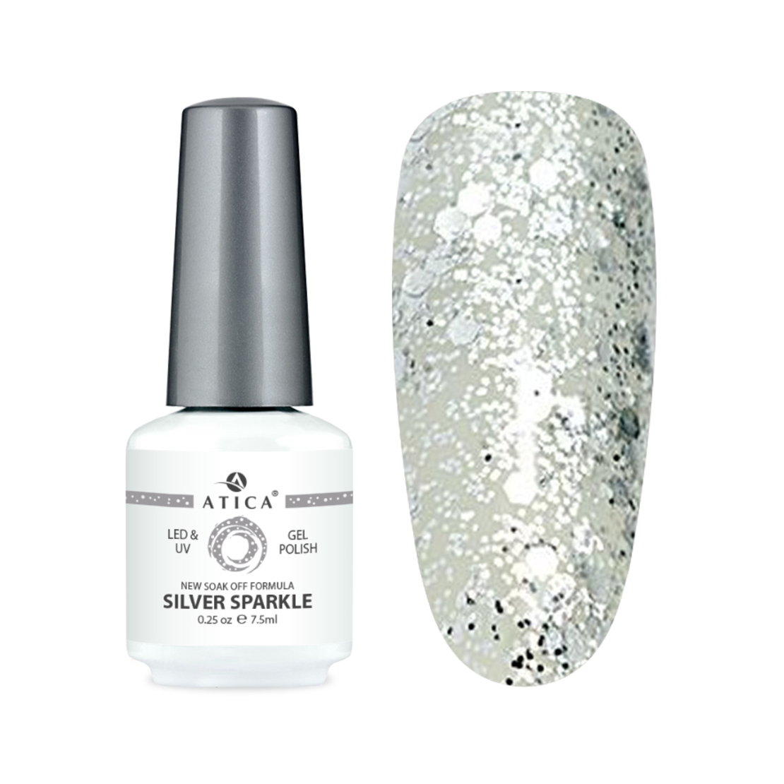 Gel polish Silver sparkle 119 7.5 ml