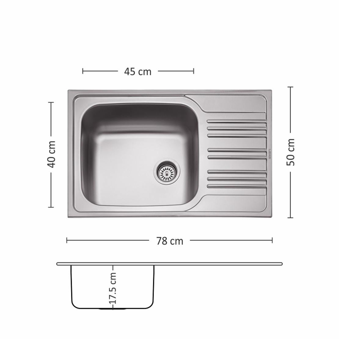 Иноксова Мивка BOWL BB 78.1 SI 78/ 50 см