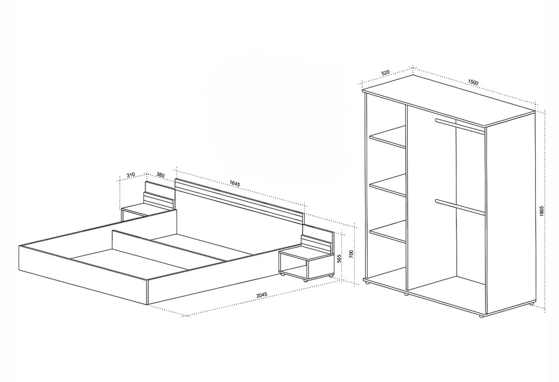 Спален комплект Рока