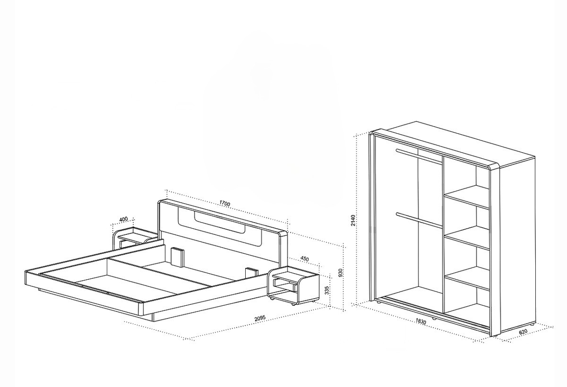 Спален комплект Арес