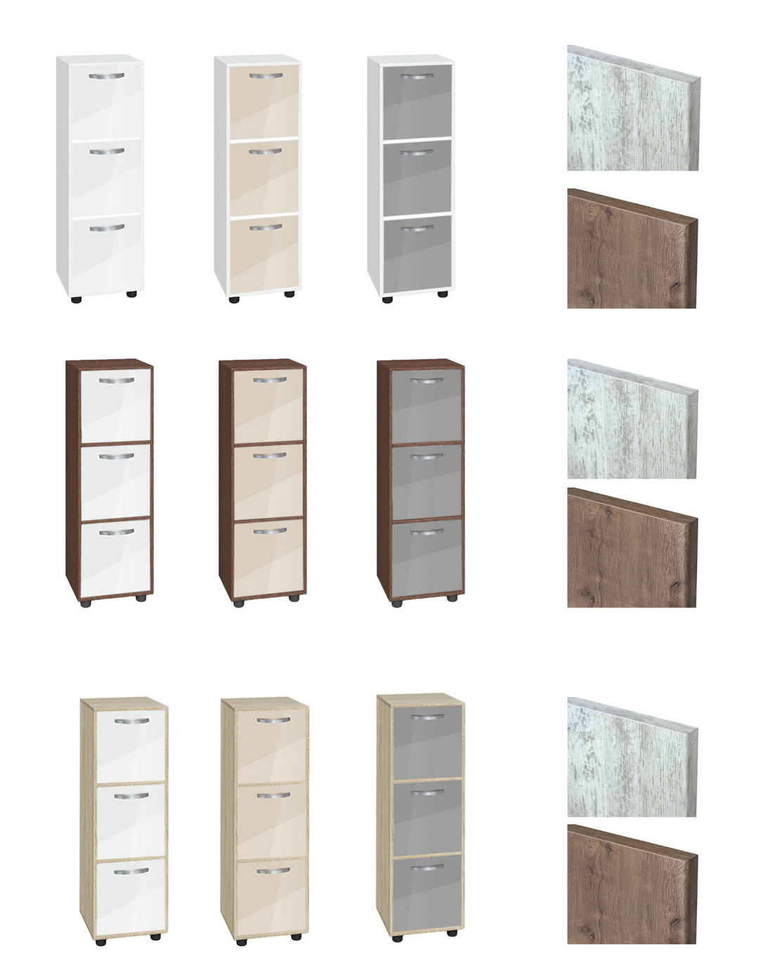 Етажерка Кубо 3 с три врати постформинг