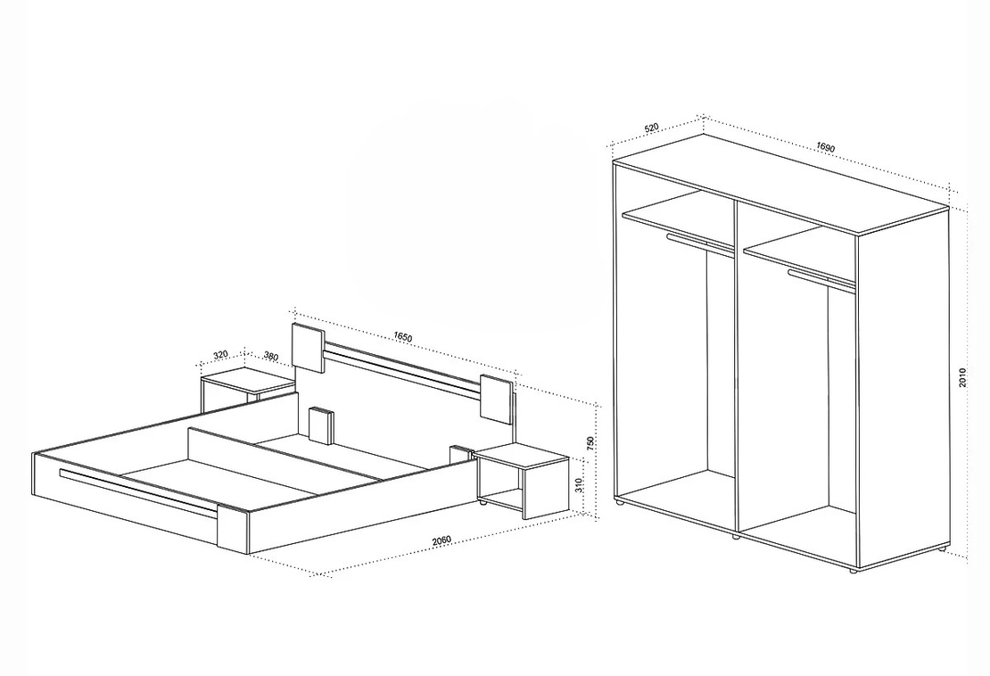 Спален комплект Стило