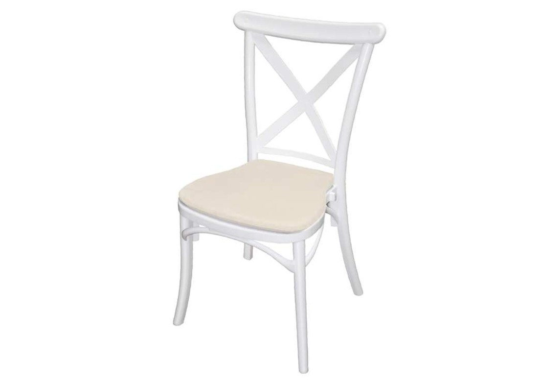 Стол Крос бял с възглавница