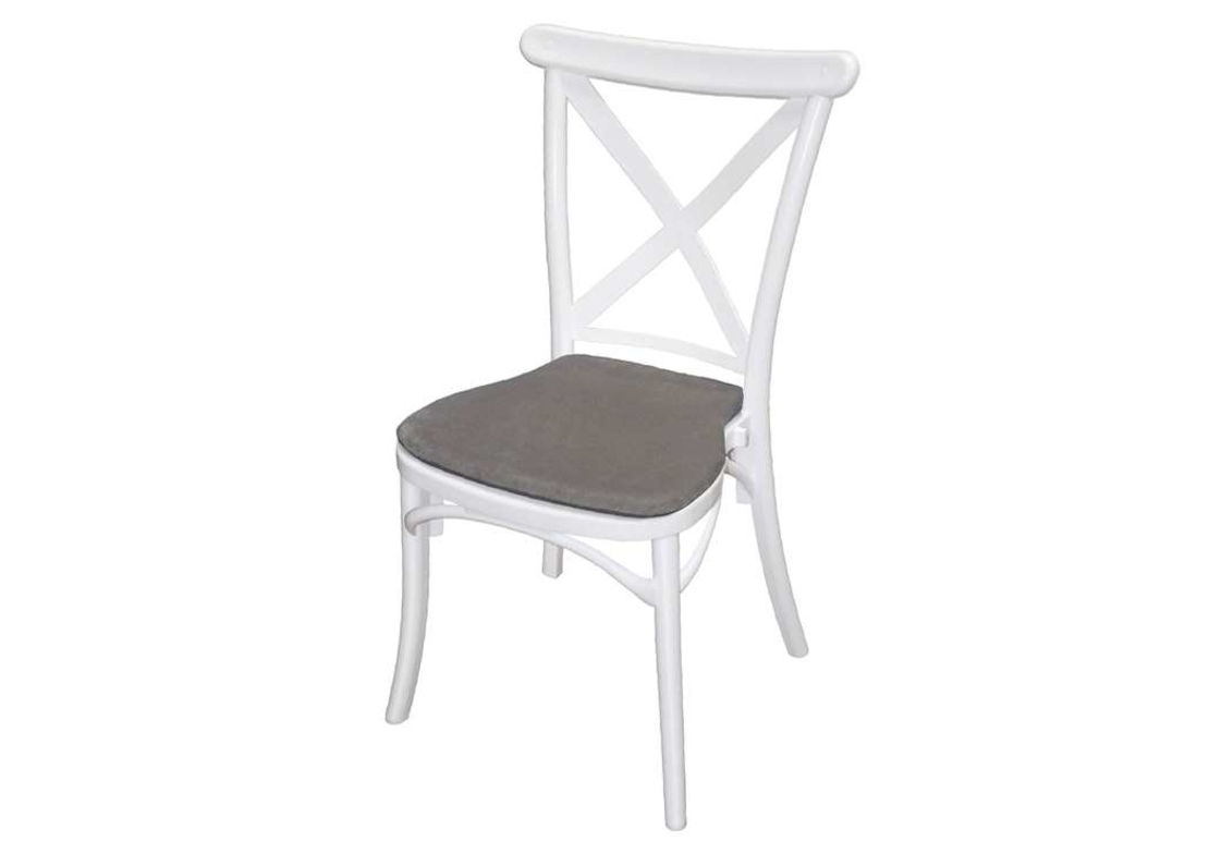 Стол Крос бял с възглавница