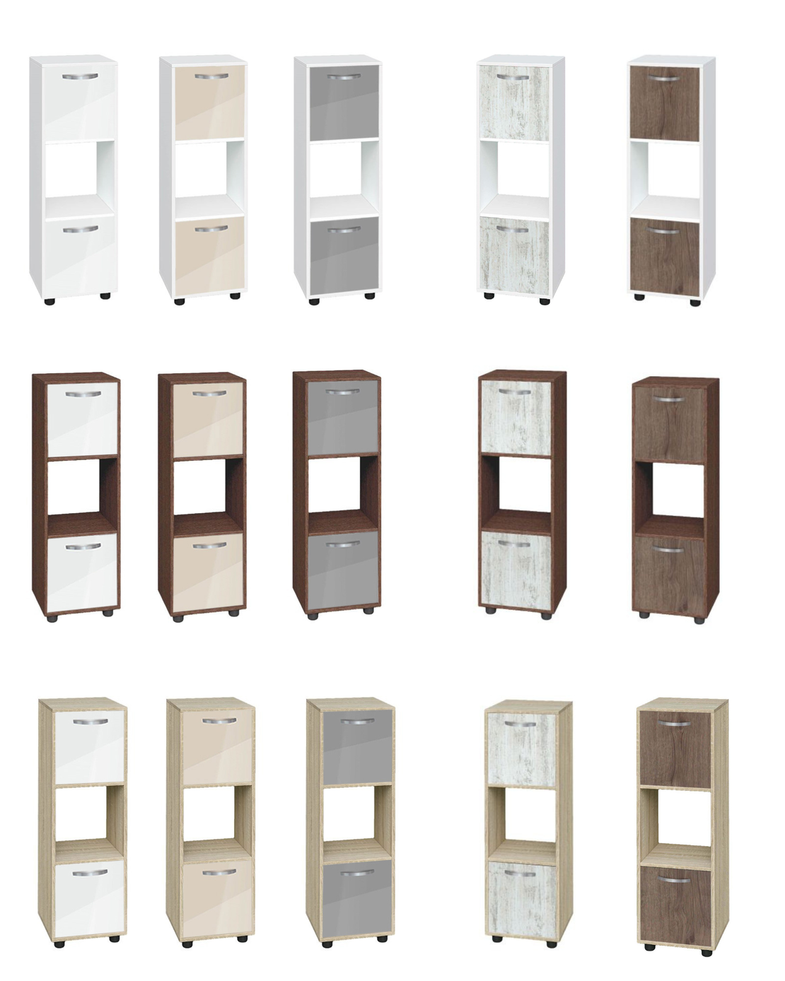 Етажерка Кубо 3 с две врати постформинг