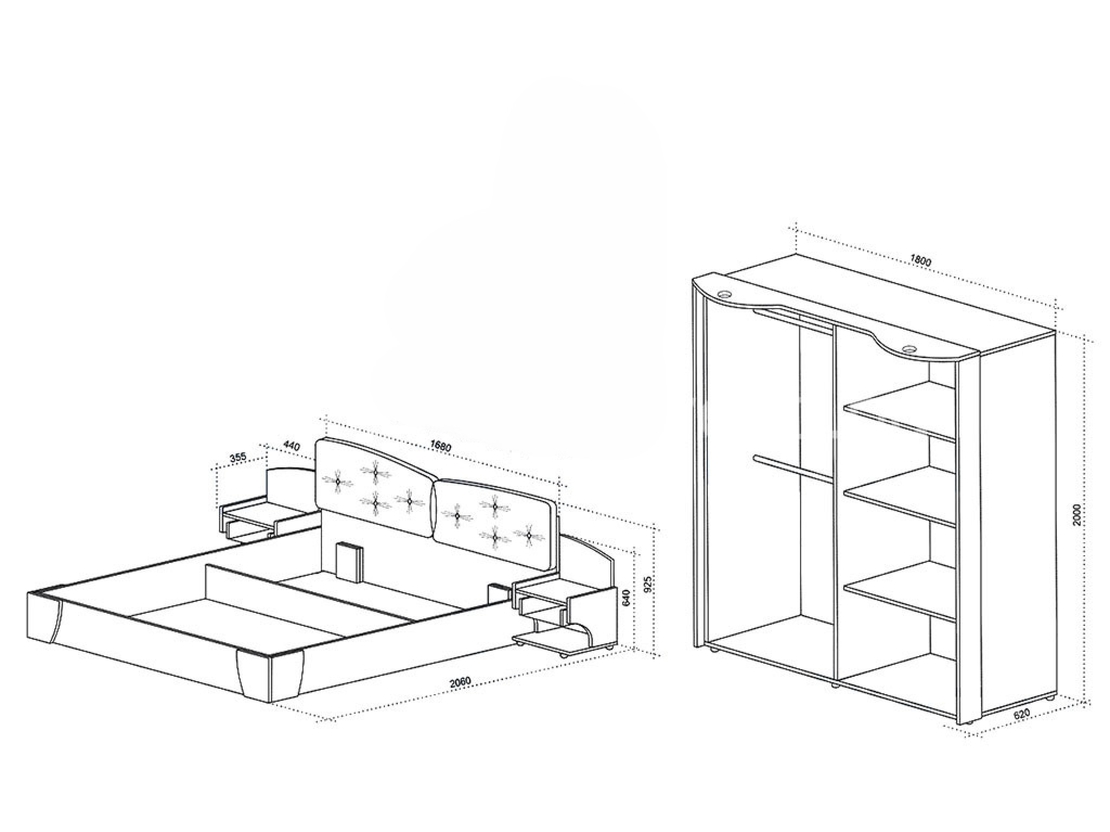 Спален комплект Амор