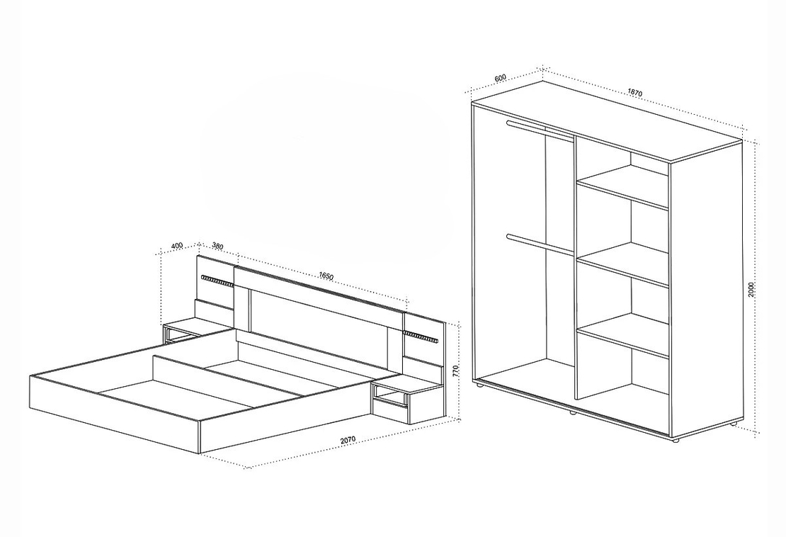 Спален комплект Адел
