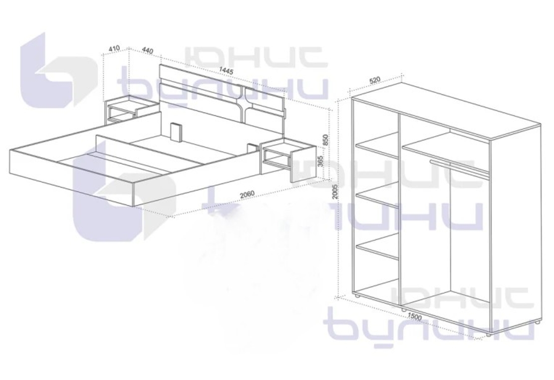 Спален комплект Енцо