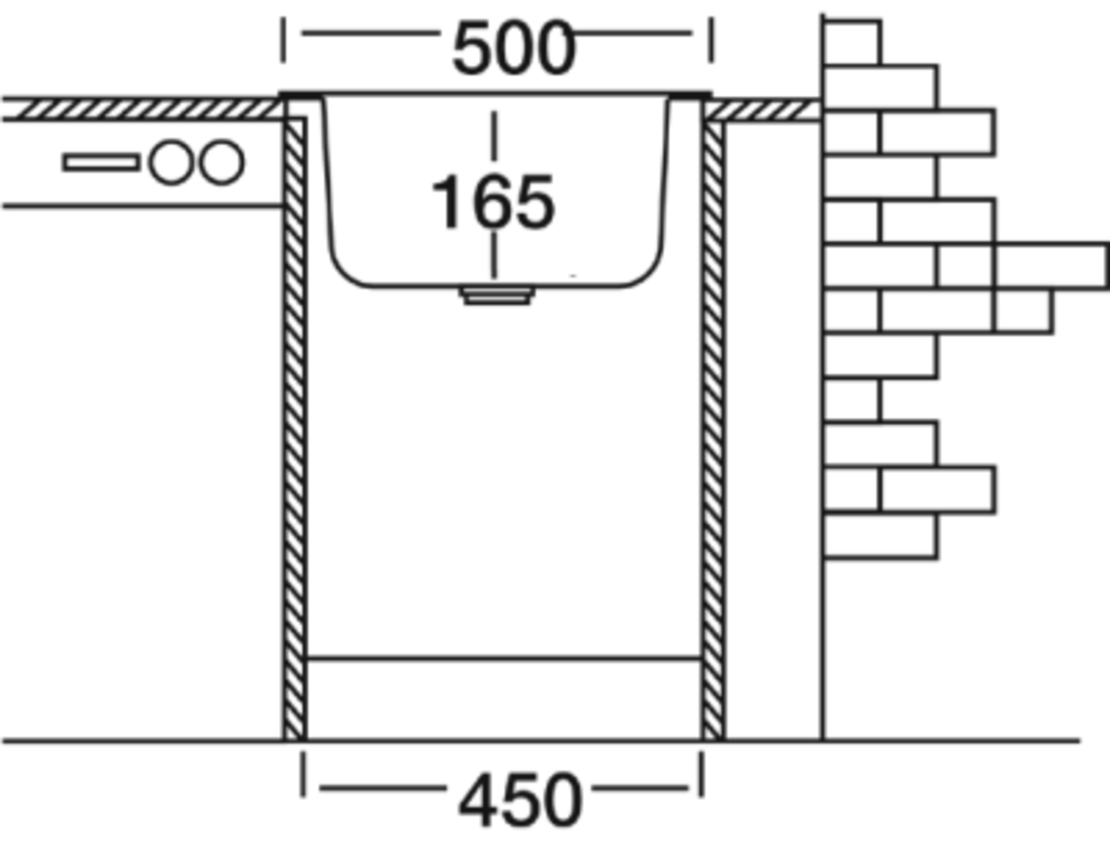 Иноксова мивка  50/ 40 см