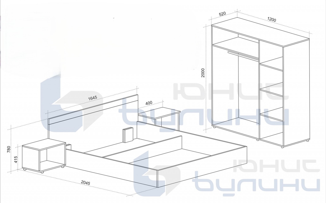 Спален комплект Матера