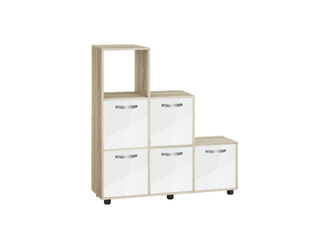 Етажерка Кубо 6 с пет врати постформинг