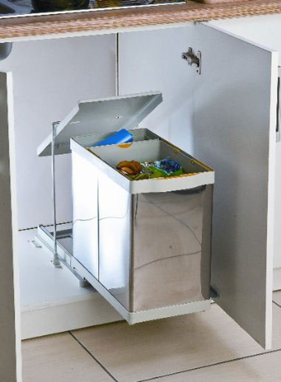 Кухненски кош за вграждане в шкаф 40 см  Inox