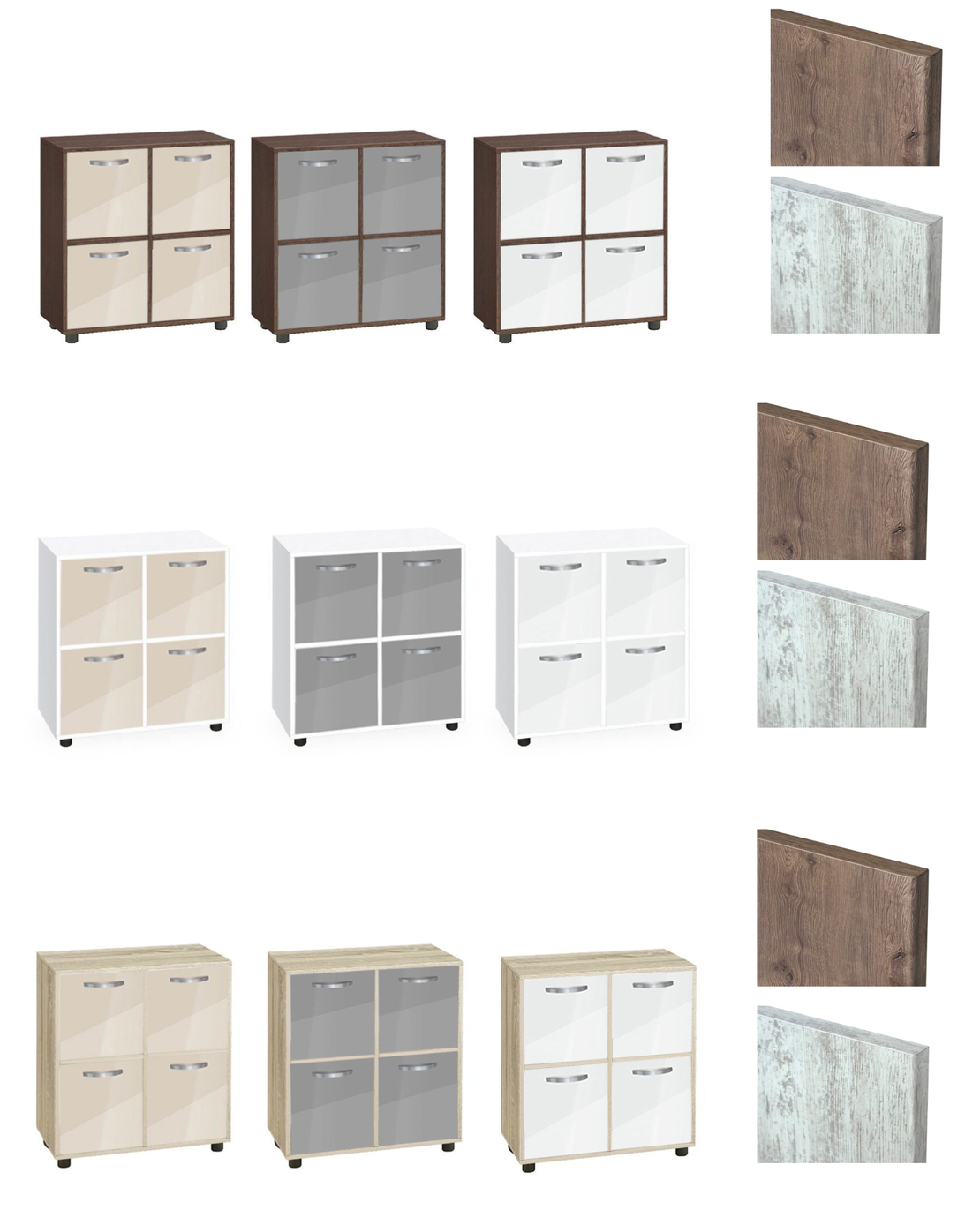 Етажерка Кубо 4 с четири врати постформинг