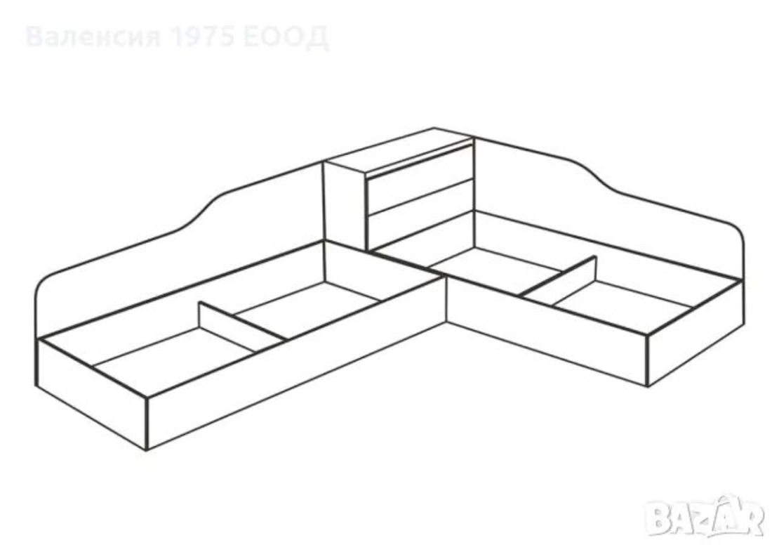Ъглови легла с ракла Сити 2043