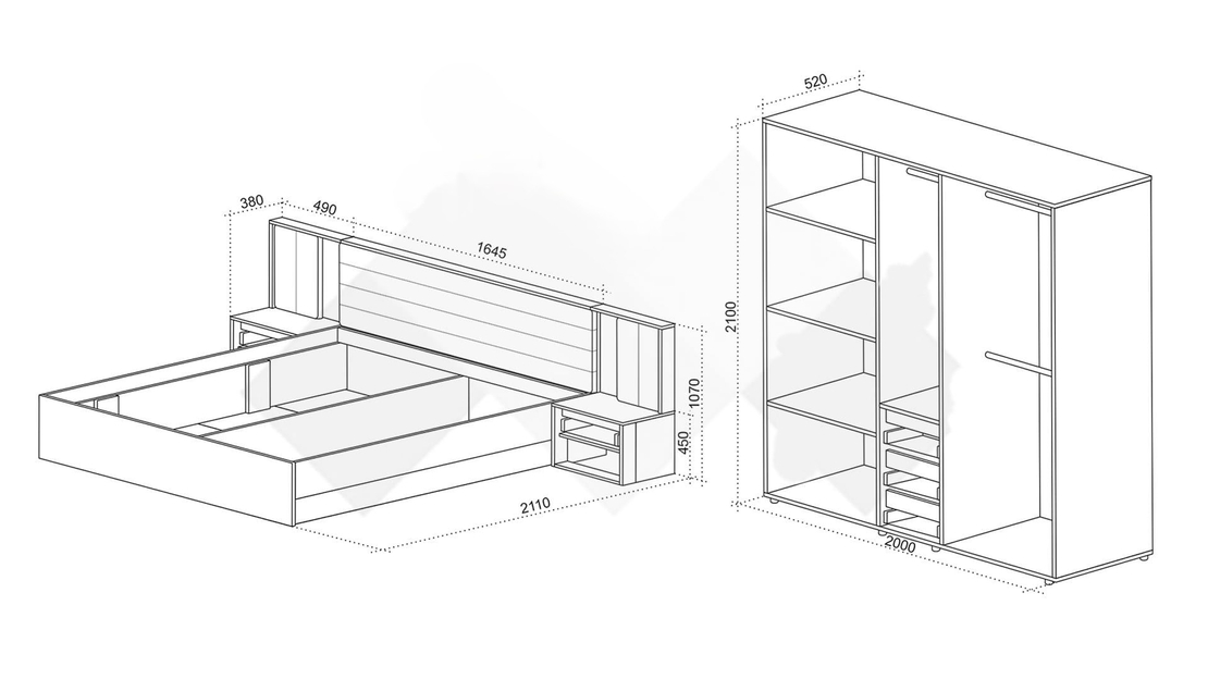 Спален комплект Нарди