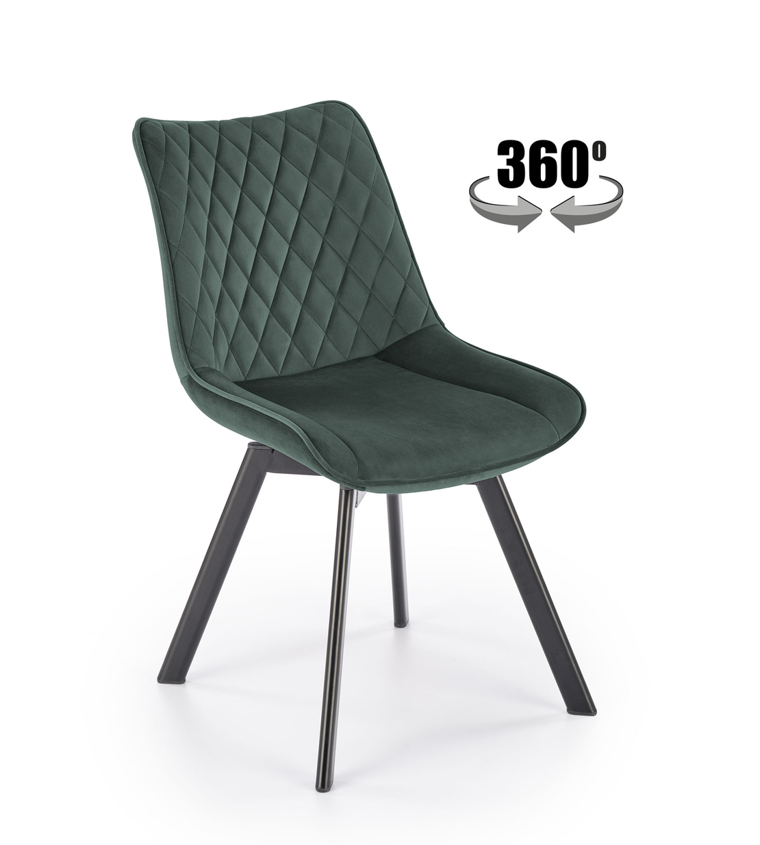 Трапезен стол K520 тъмно зелен