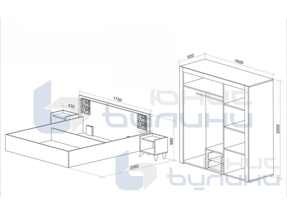 Спален комплект Сахара