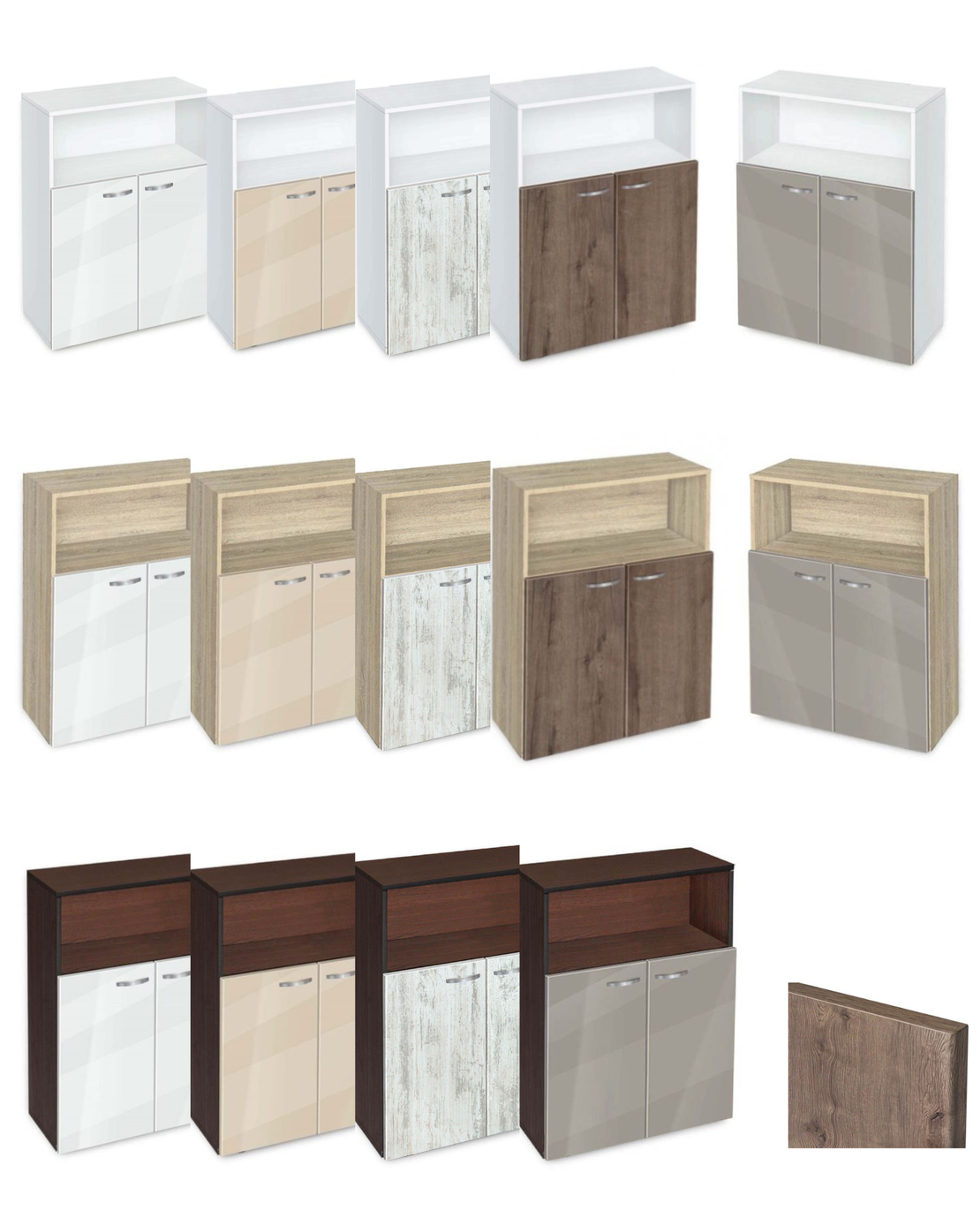 Етажерка Ава 3 с врати постформинг