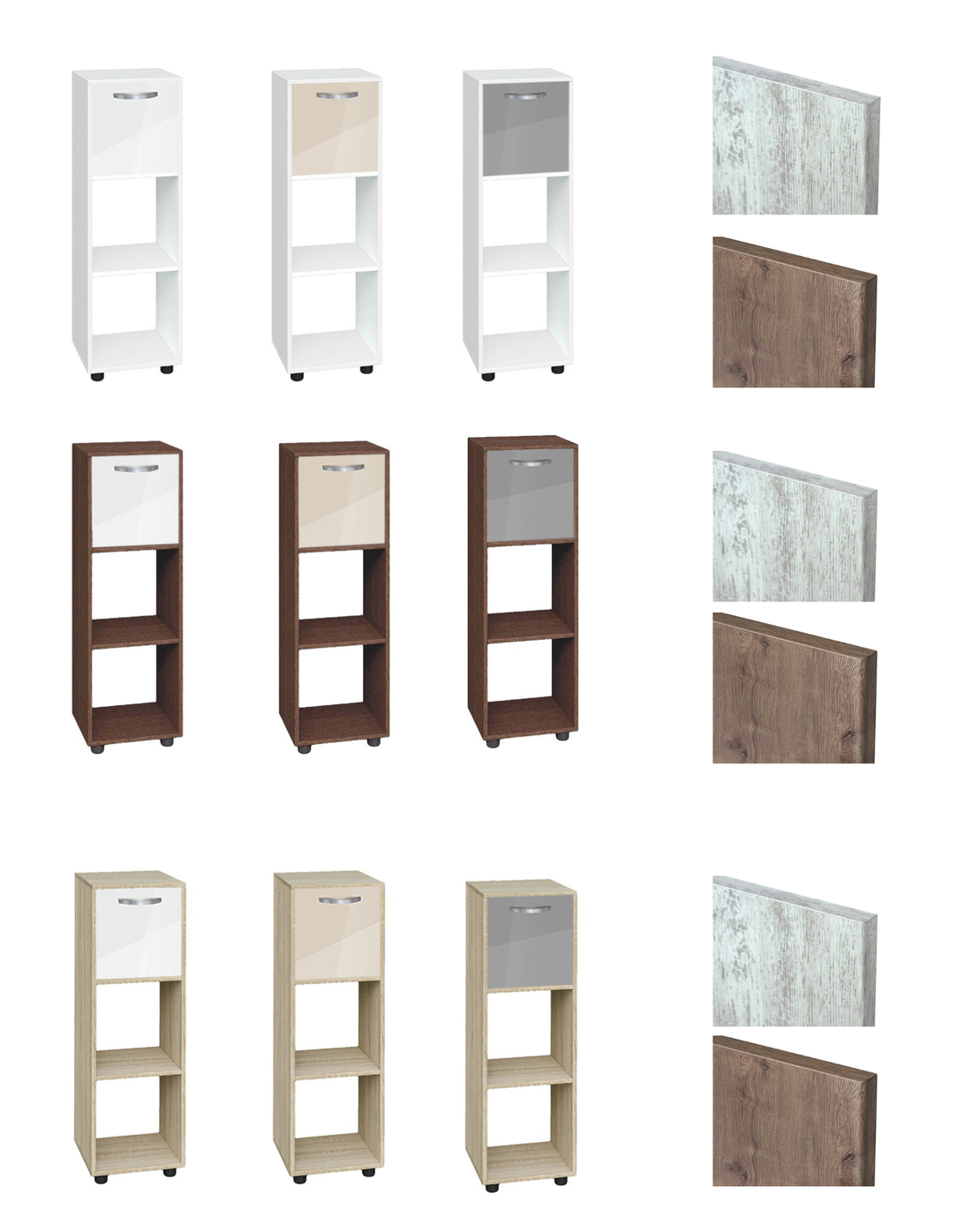 Етажерка Кубо 3 с една врата постформинг