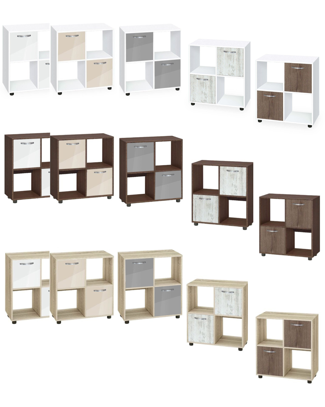 Етажерка Кубо 4 с две врати постформинг