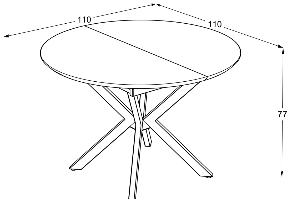 Разтегателна трапезна маса Dobok орех/ черно