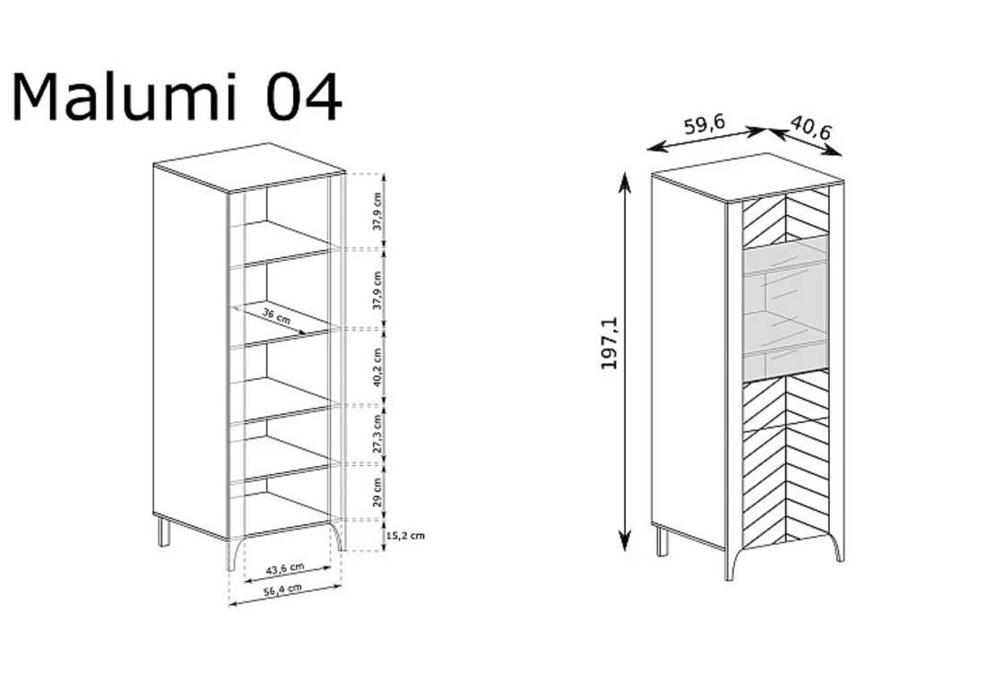 Витрина MM- 4 black с LED осветление