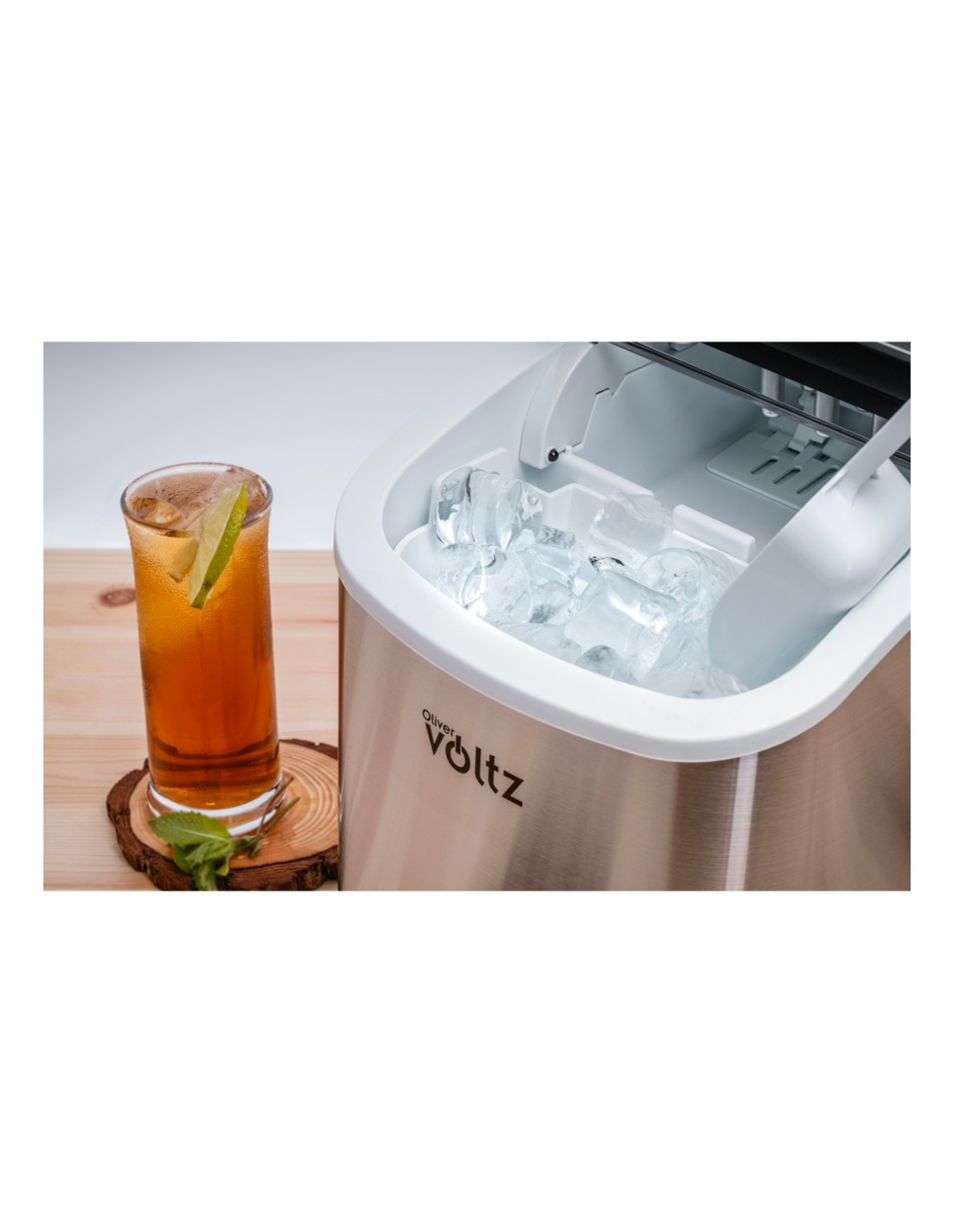 Ледогенератор Oliver Voltz OV51447CS, 100W~120W, 12кг./24ч., 1.3л.