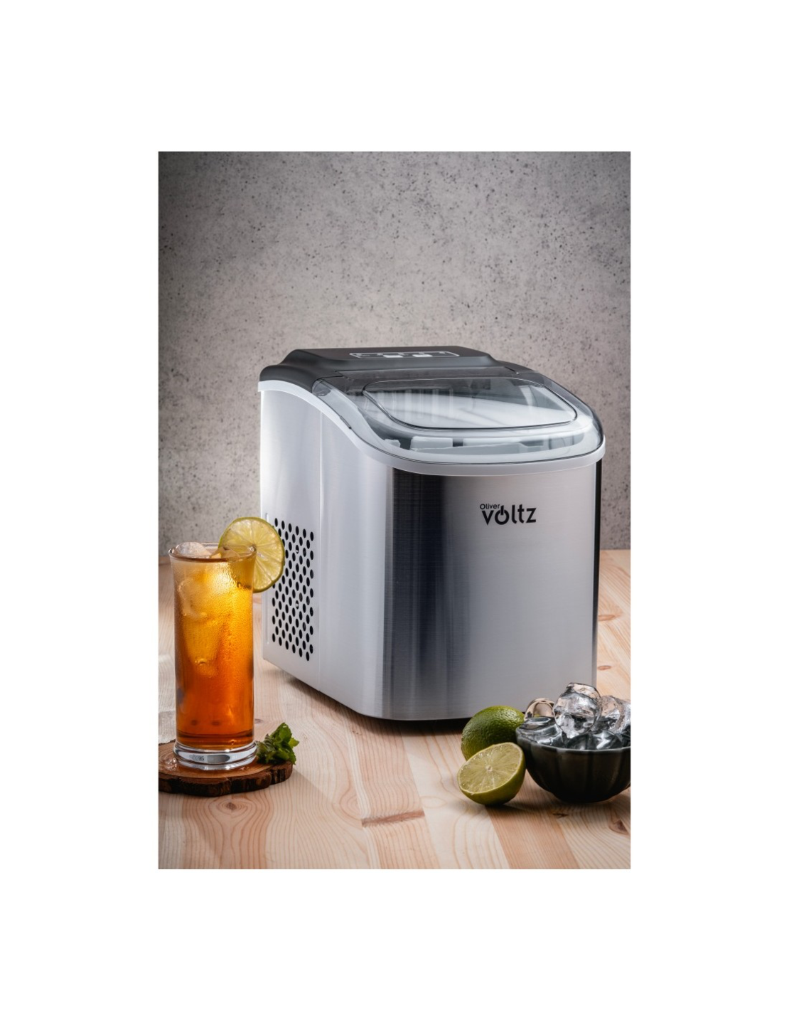 Ледогенератор Oliver Voltz OV51447CS, 100W~120W, 12кг./24ч., 1.3л.