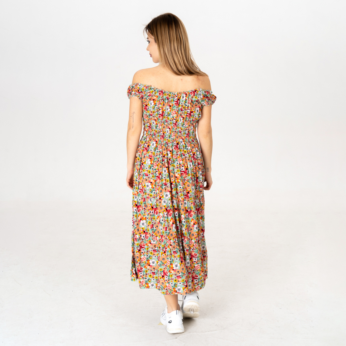 Дълга рокля - 9801 Зелена