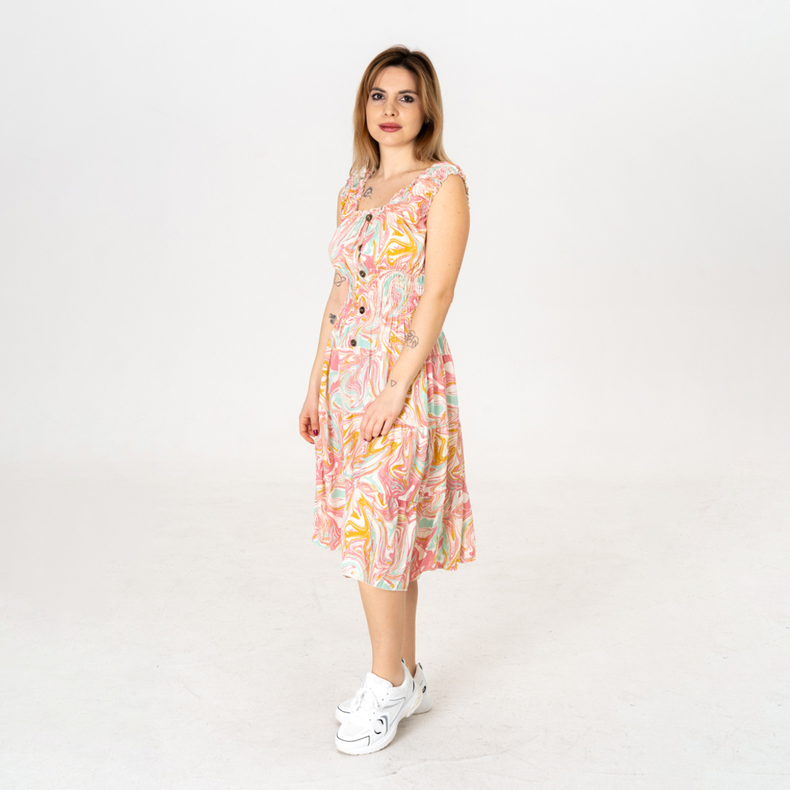 Дълга рокля - 9852 Розова