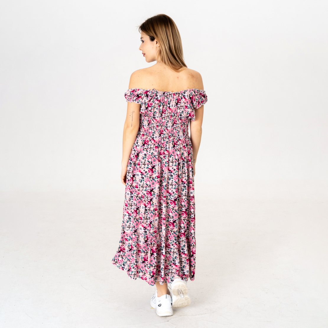 Дълга рокля - 9801 Розова