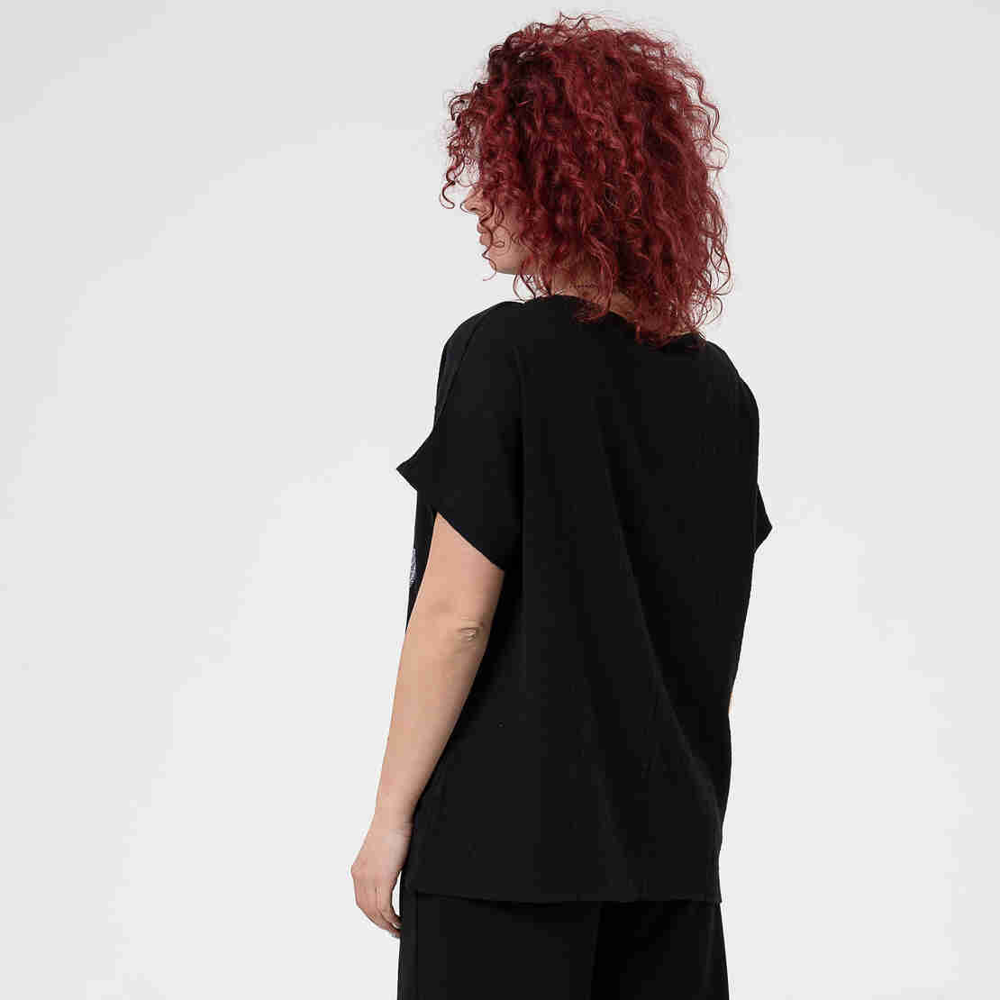 Блуза Големи Размери - 61018 Черна